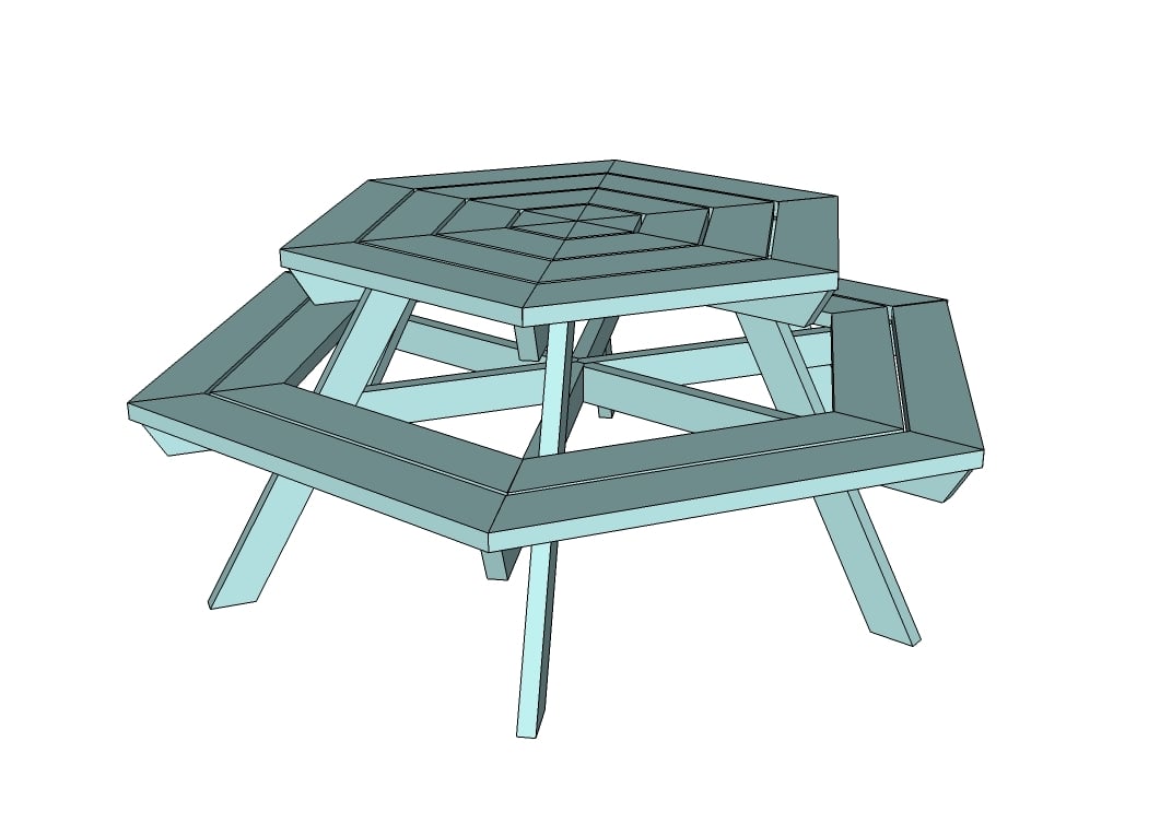 Hexagon Picnic Table | Ana White